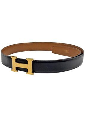 Hermes Constance Reversible Belt Box Calf Black Brown